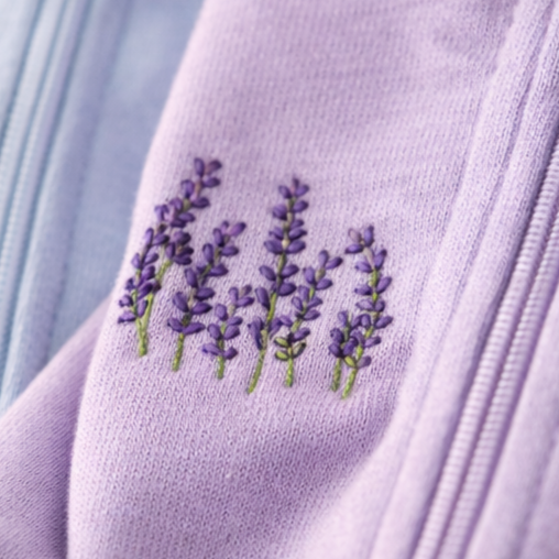 Pyjama Lavender Dawn with embroidery
