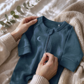 Pyjama Dark Sea with embroidery