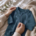 Pyjama Dark Sea with embroidery