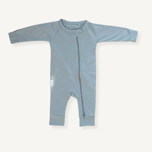 Organic Cotton Double Zip Pyjama – Soft Mint