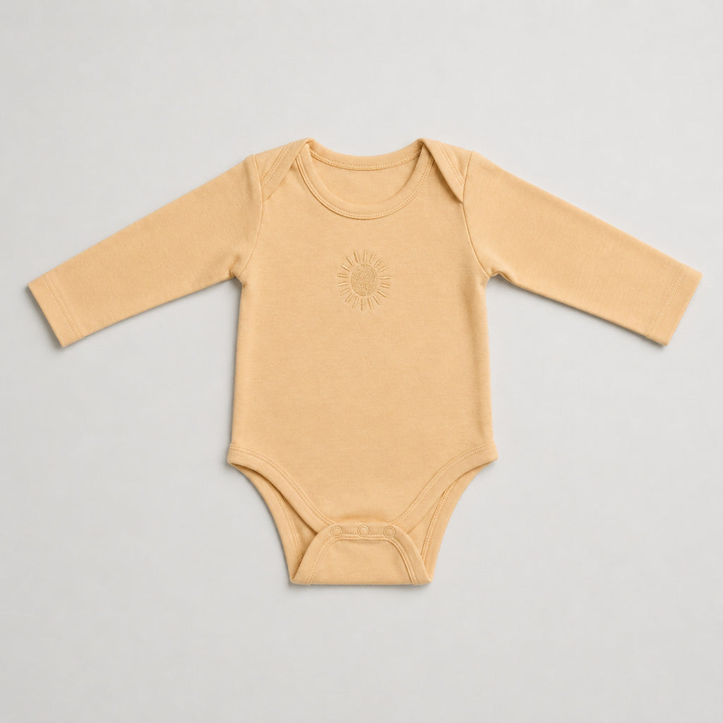 Embroidered Romper – Apricot