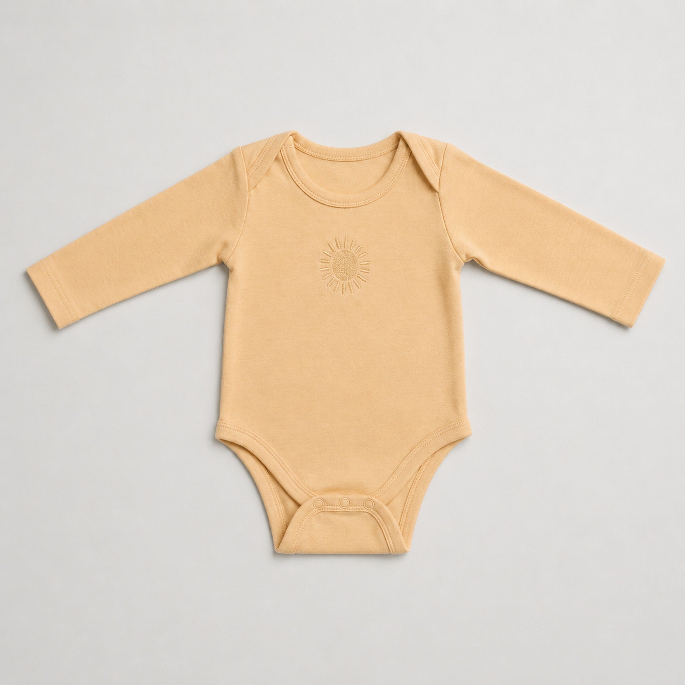 Embroidered Romper – Apricot