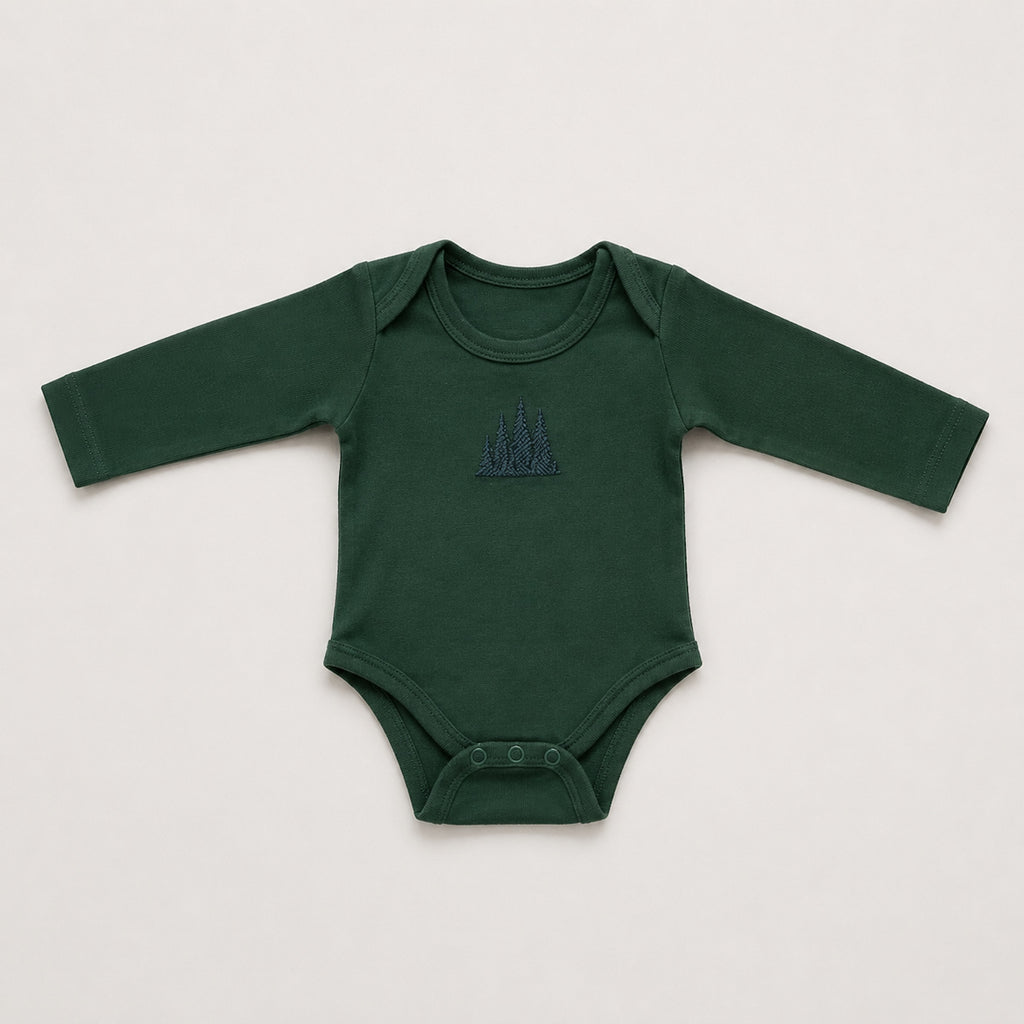 Embroidered Romper – Emerald