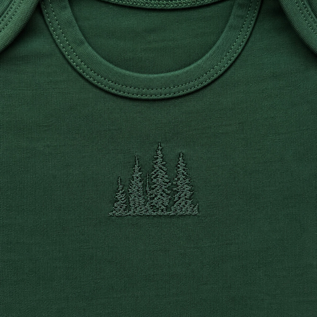 Embroidered Romper – Emerald