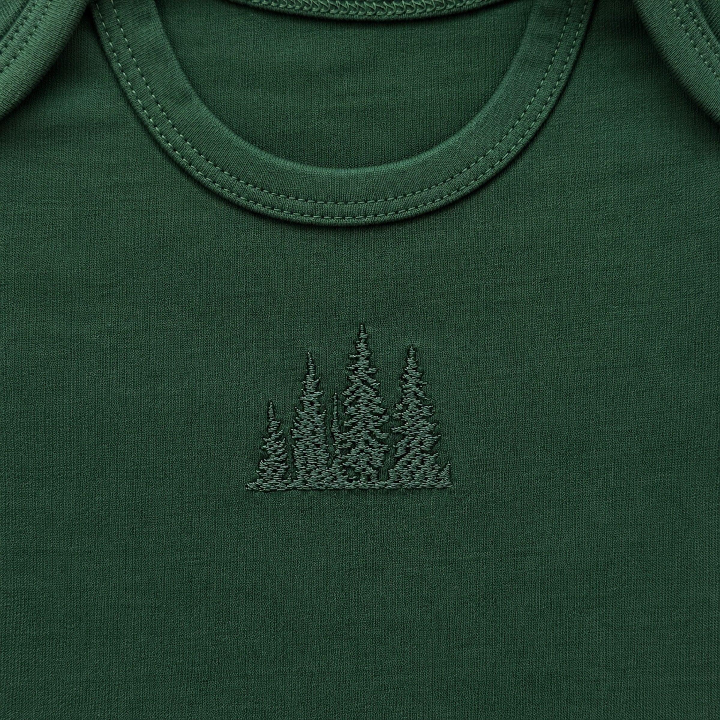 Embroidered Romper – Emerald