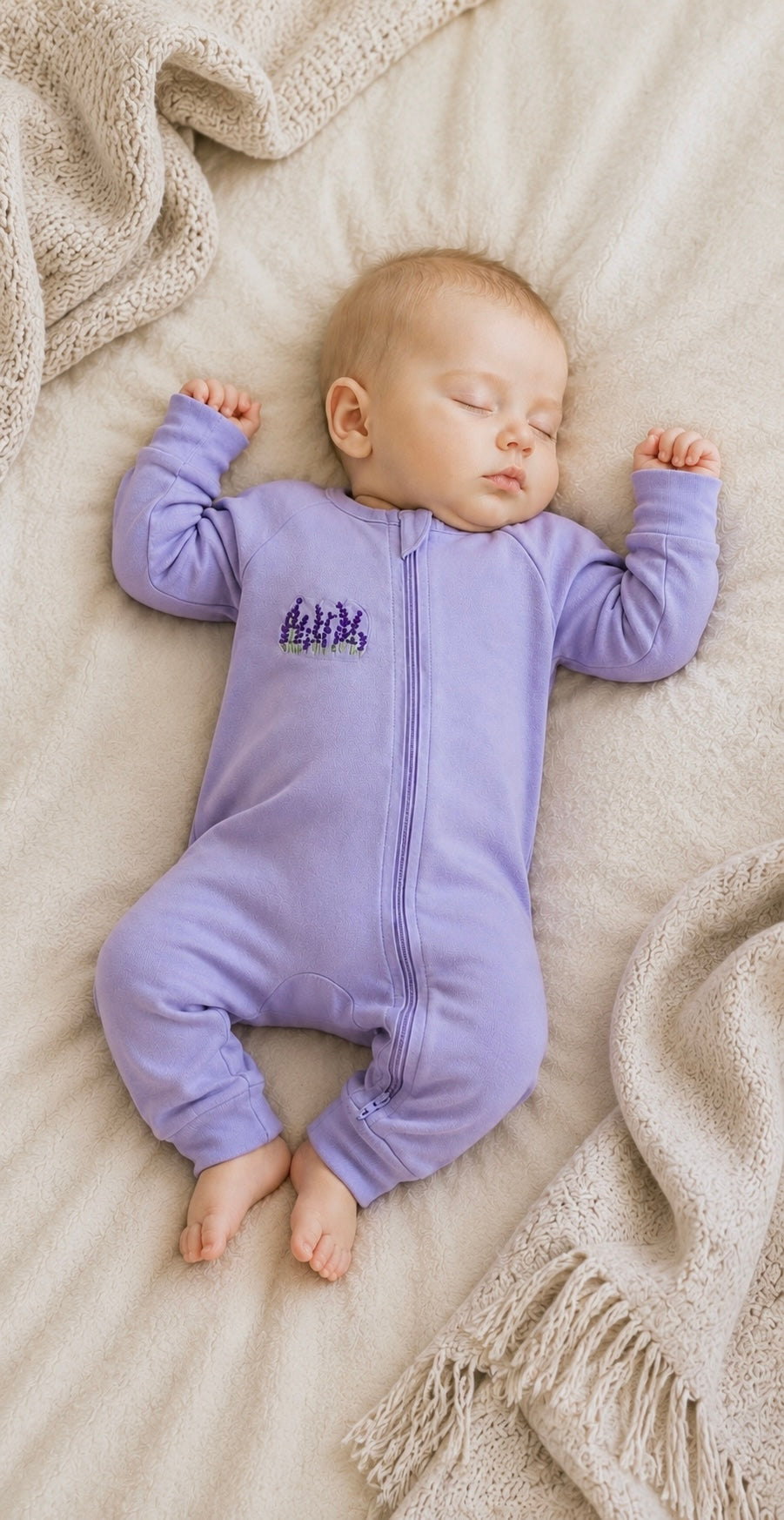 Pyjama Lavender Dawn with embroidery