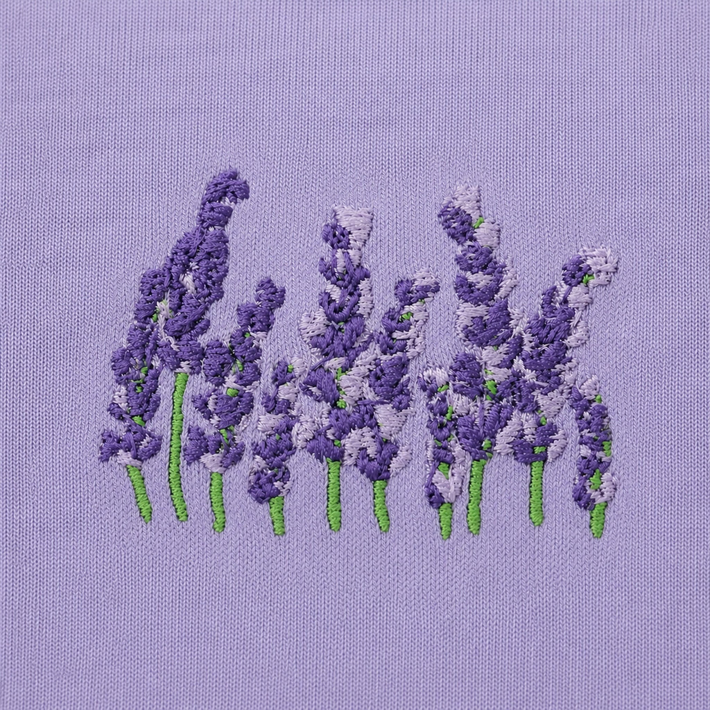 Embroidered Double Zip Pyjama – Lavender