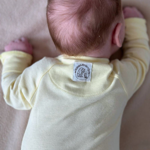 Organic Cotton Double Zip Pyjama – Butter Yellow